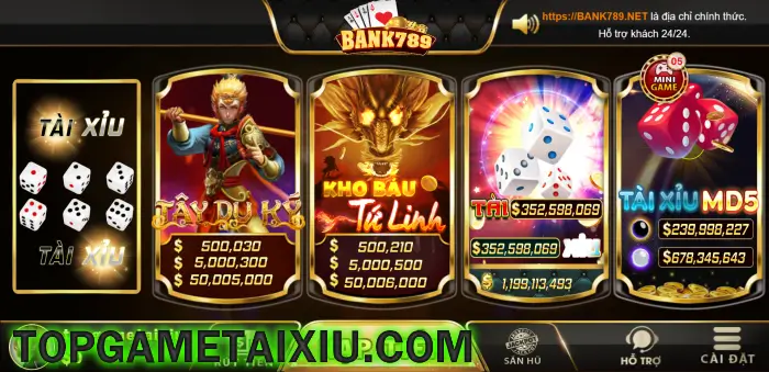 Giao diện khá đẹp mắt của game bài Bank789 Net