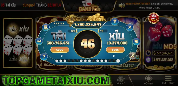 Bank789 Net sở hữu game Tài Xỉu cực chất lượng