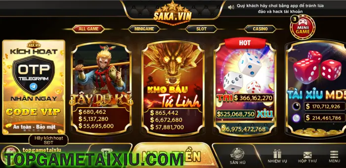 Saka Vin cung cấp hệ thống game truyền thống