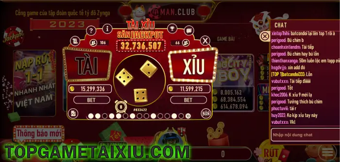 Tài xỉu Man Club nổi tiếng minh bạch và tỷ lệ ăn cao