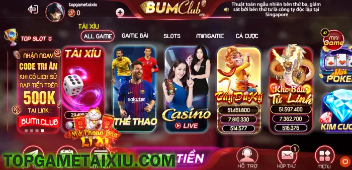 Nhiều sự lựa chọn cá cược cho người chơi Bum1 Club