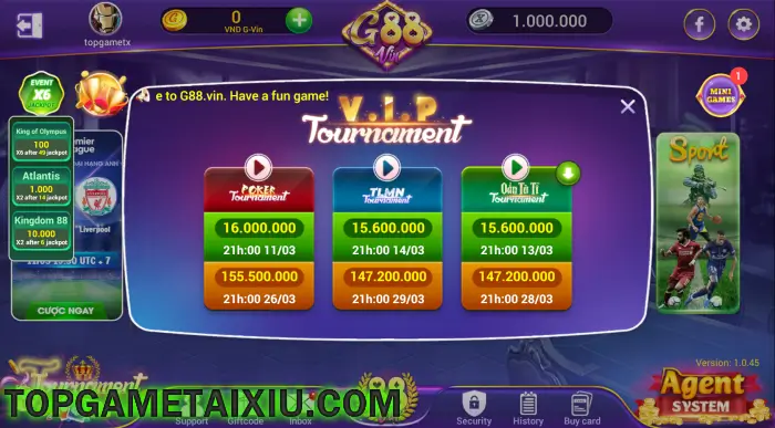 Sự kiện Tournament độc quyền tổ chức tại G88 Vin