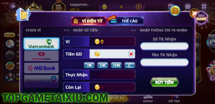 Các hình thức nạp rút của Luck789 Club khá đa dạng