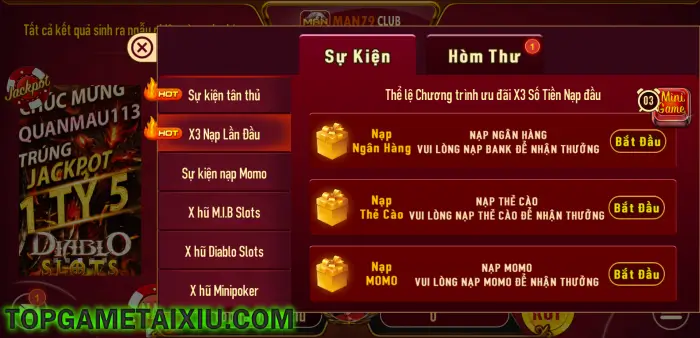 Khuyến mãi không giới hạn dành cho thành viên Man79 Club