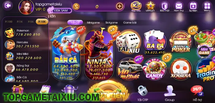 Kho game đổi thưởng với số lượng lớn của SamVip Club