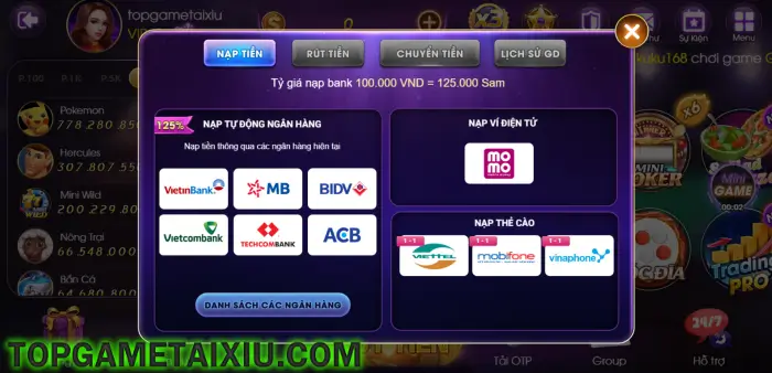 SamVip Club thực hiện chuyển đổi tiền mặt với tỷ lệ 1:1