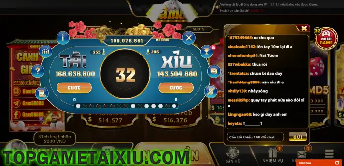 Tài xỉu Gam88 Live được nâng cấp tổng thể về mặt lối chơi