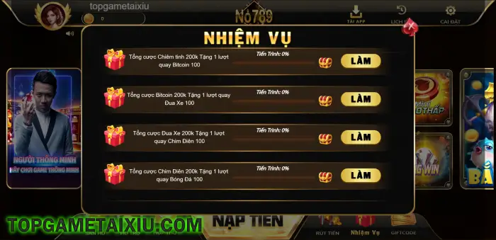 Chuỗi nhiệm vụ hàng ngày được No789 Club lên sóng