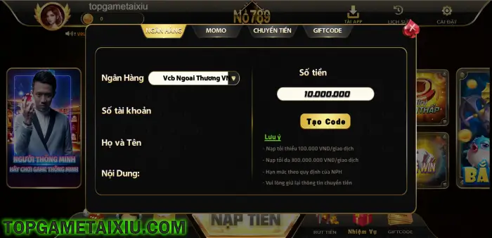 No789 Club niêm yết các hình thức nạp rút thông minh