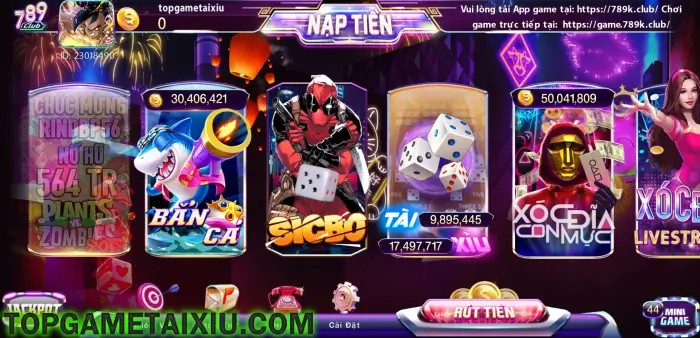 789T Club giữ nguyên hệ thống game cũ và update trò chơi mới