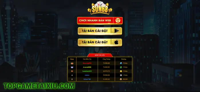 Game bài Sun68 Me chơi ổn định trên mọi hệ điều hành