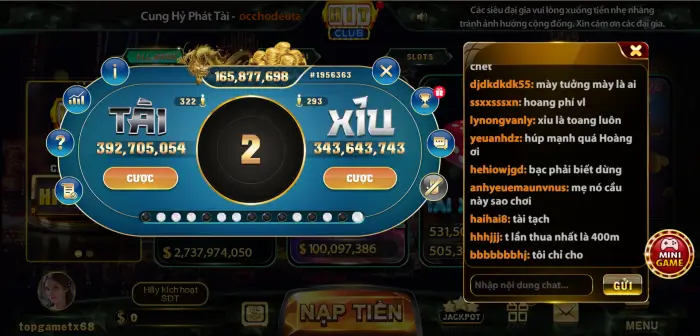 Hit20 Vin ra mắt minigame tài xỉu trực tuyến có cân cửa