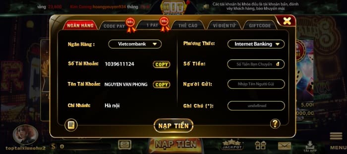 Nạp rút Hit22 Club