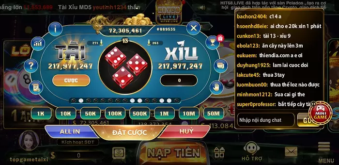 Game tài xỉu tại Hit68.Live