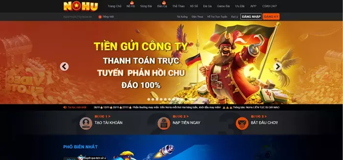 Nạp rút tiền tại Nohu32.com