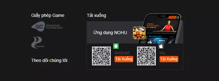 Nohu59 hỗ trợ tải app cho android và ios