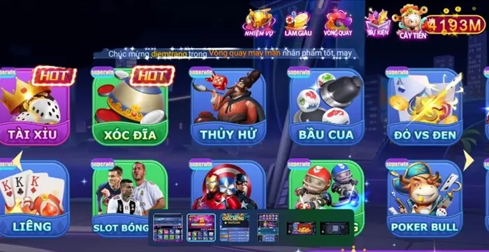 Trò chơi tại Superwin68 Club