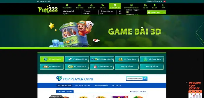 Game bài 3D tại Fun222 Vip