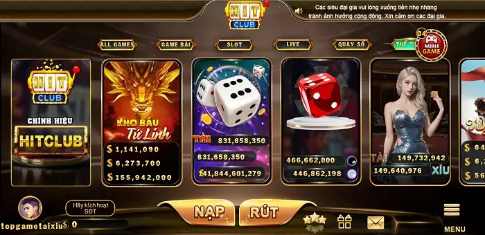 Giao diện chất lượng của Hit666.Fun