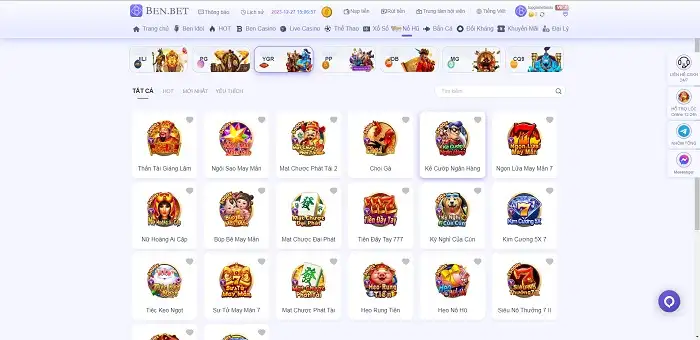 Game quay hũ có tỷ lệ ăn thưởng cao tại Ben20 Bet