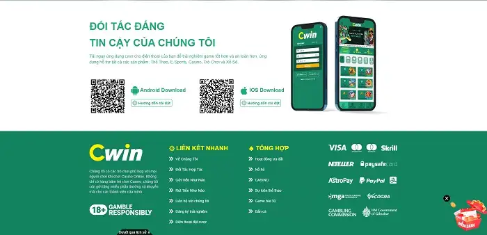 Những đối tác nổi tiếng về độ uy tín có mặt tại nhà cái Cwin012